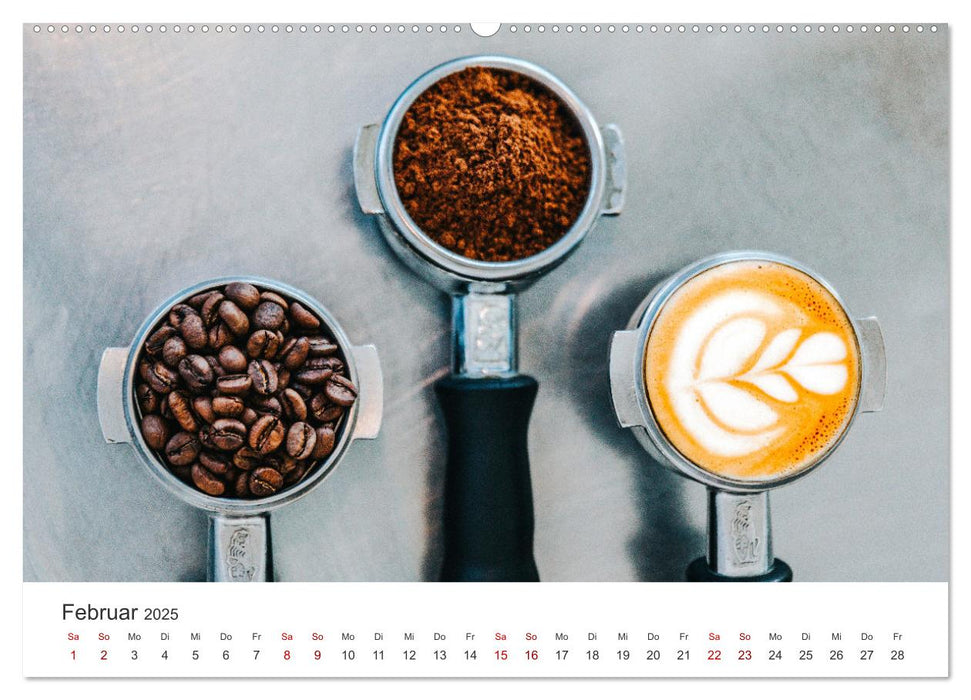 Kaffeekunst - Purer Genuss (CALVENDO Premium Wandkalender 2025)