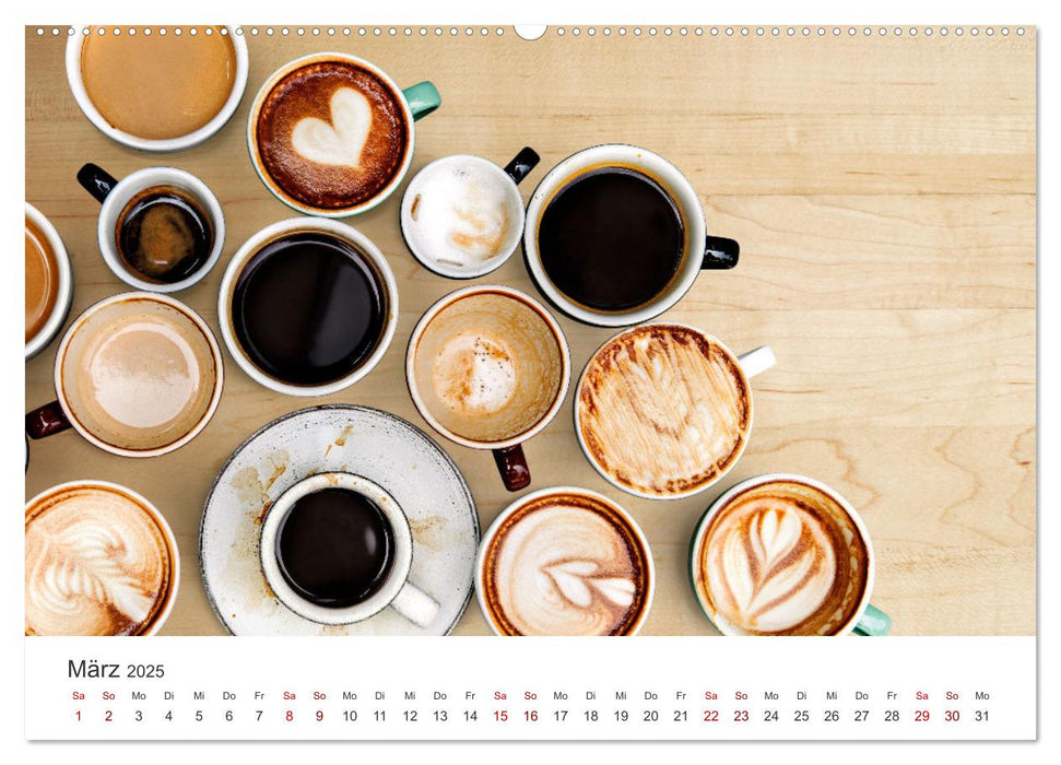 Kaffeekunst - Purer Genuss (CALVENDO Premium Wandkalender 2025)