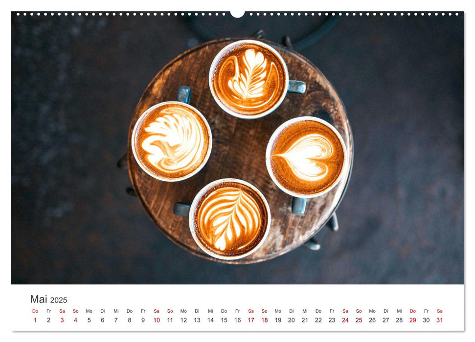 Kaffeekunst - Purer Genuss (CALVENDO Premium Wandkalender 2025)