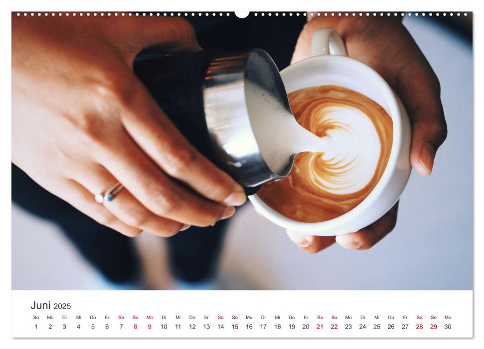 Kaffeekunst - Purer Genuss (CALVENDO Premium Wandkalender 2025)