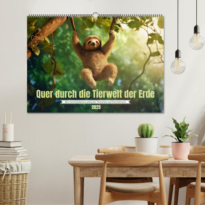 Quer durch die Tierwelt der Erde (CALVENDO Wandkalender 2025)