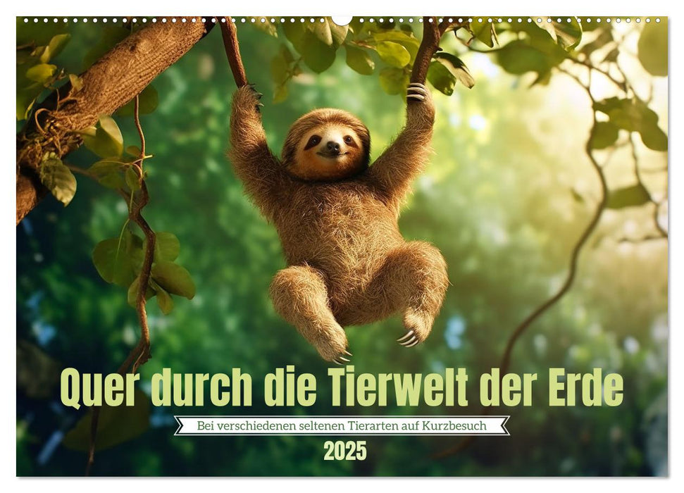 Quer durch die Tierwelt der Erde (CALVENDO Wandkalender 2025)