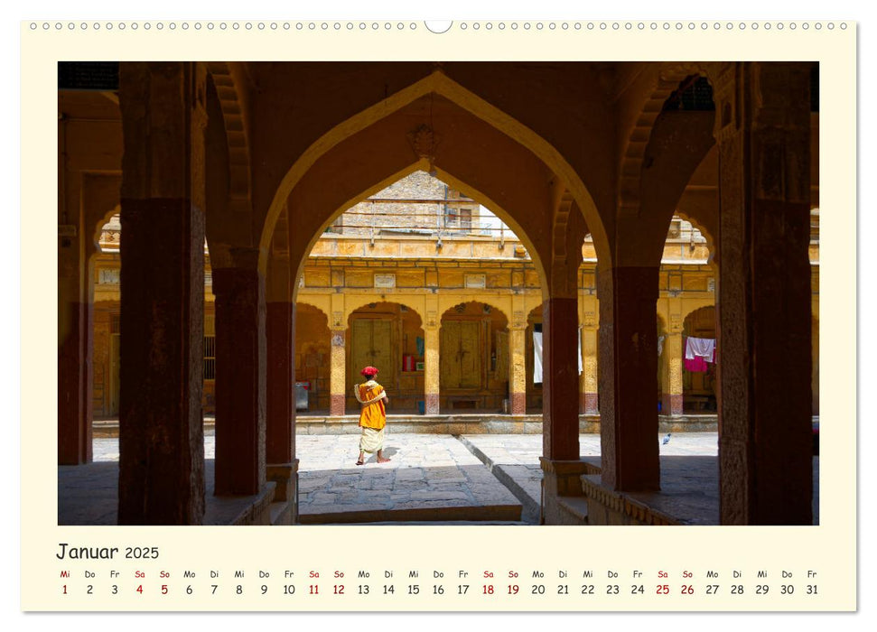 Urlaubsgefühle - INDIEN Impressionen aus Rajasthan (CALVENDO Wandkalender 2025)