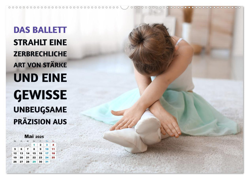 Ballett mit einem Hauch Poesie (CALVENDO Wandkalender 2025)