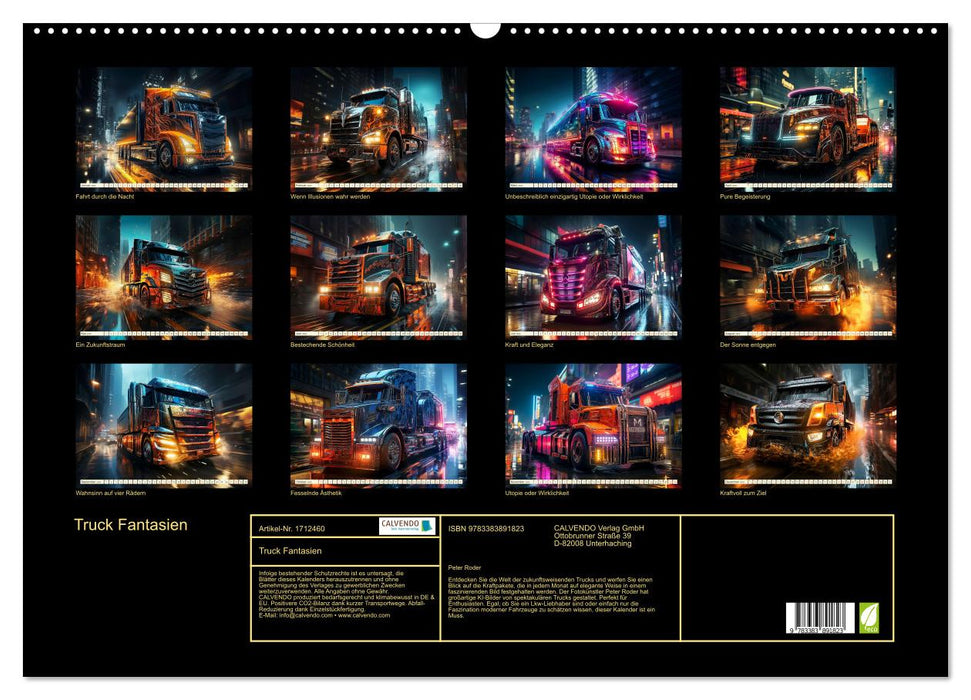 Truck Fantasien (CALVENDO Wandkalender 2025)