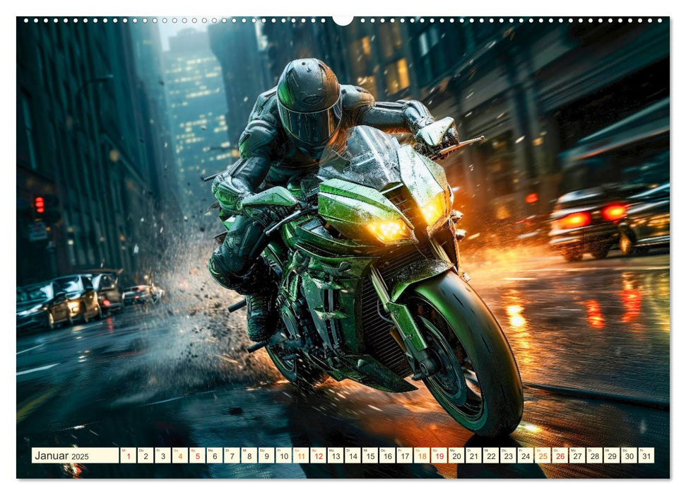 Motorrad Fantasien (CALVENDO Wandkalender 2025)