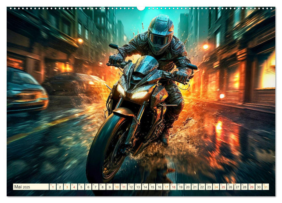 Motorrad Fantasien (CALVENDO Wandkalender 2025)