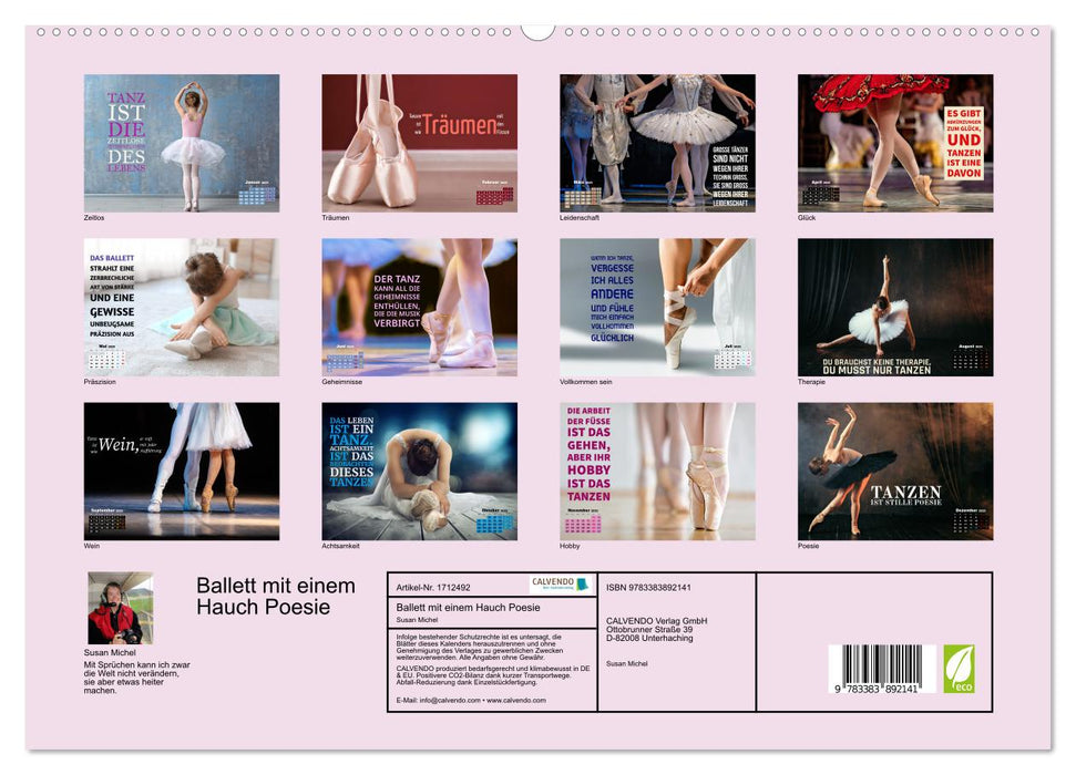 Ballett mit einem Hauch Poesie (CALVENDO Premium Wandkalender 2025)