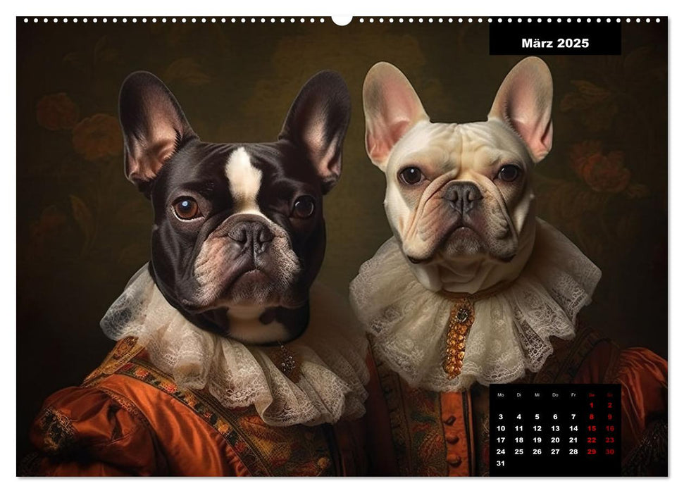 Französische Bulldogge KI Digiart (CALVENDO Wandkalender 2025)