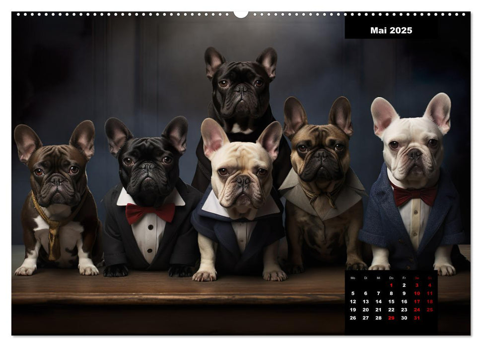 Französische Bulldogge KI Digiart (CALVENDO Wandkalender 2025)