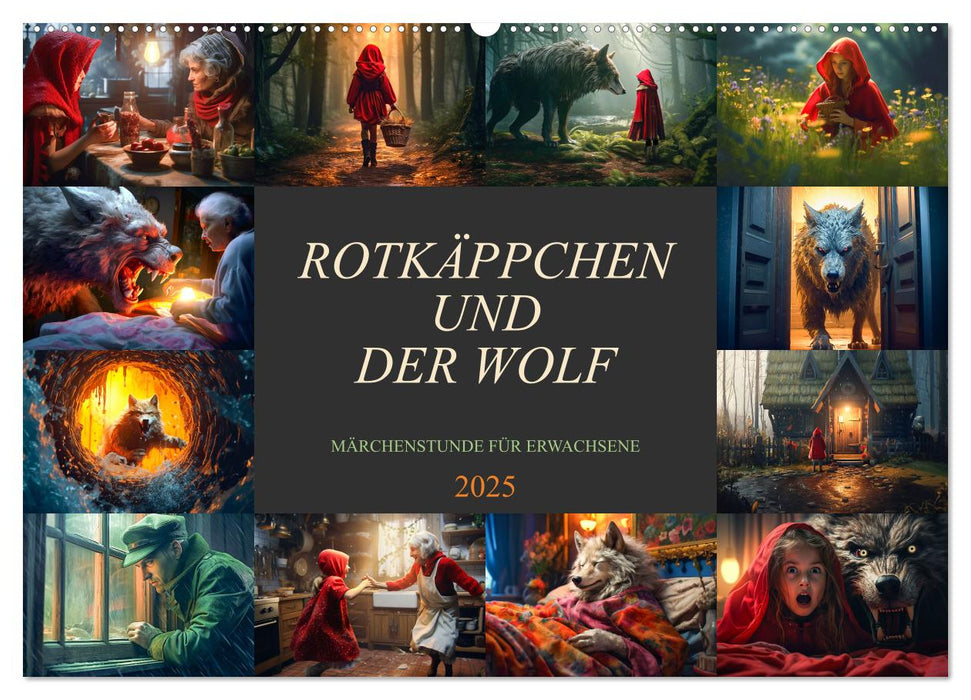 Rotkäppchen und der Wolf (CALVENDO Wandkalender 2025)