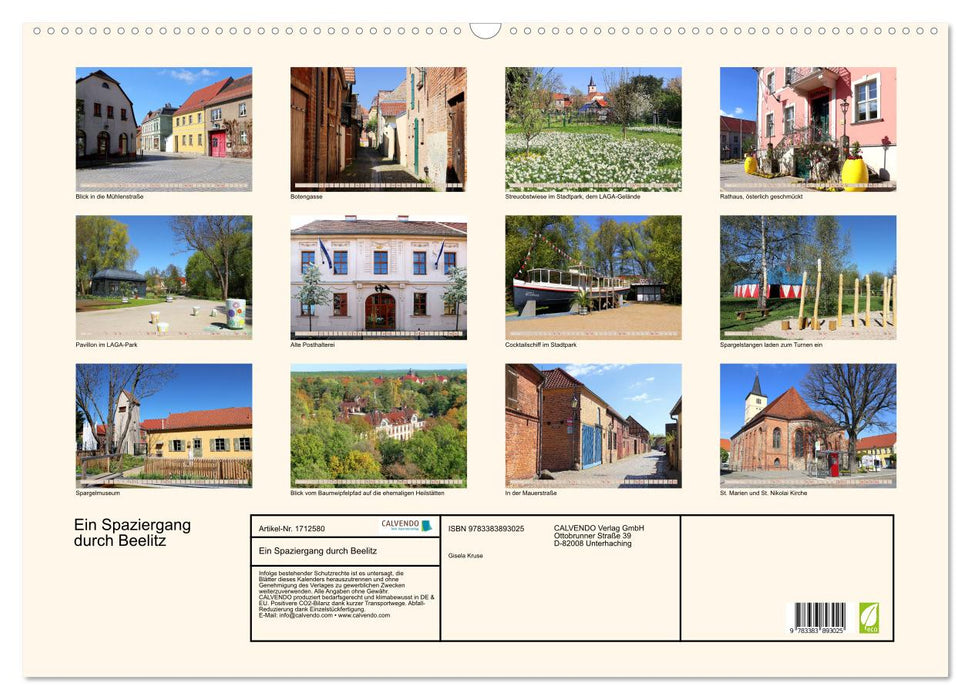 Ein Spaziergang durch Beelitz (CALVENDO Wandkalender 2025)