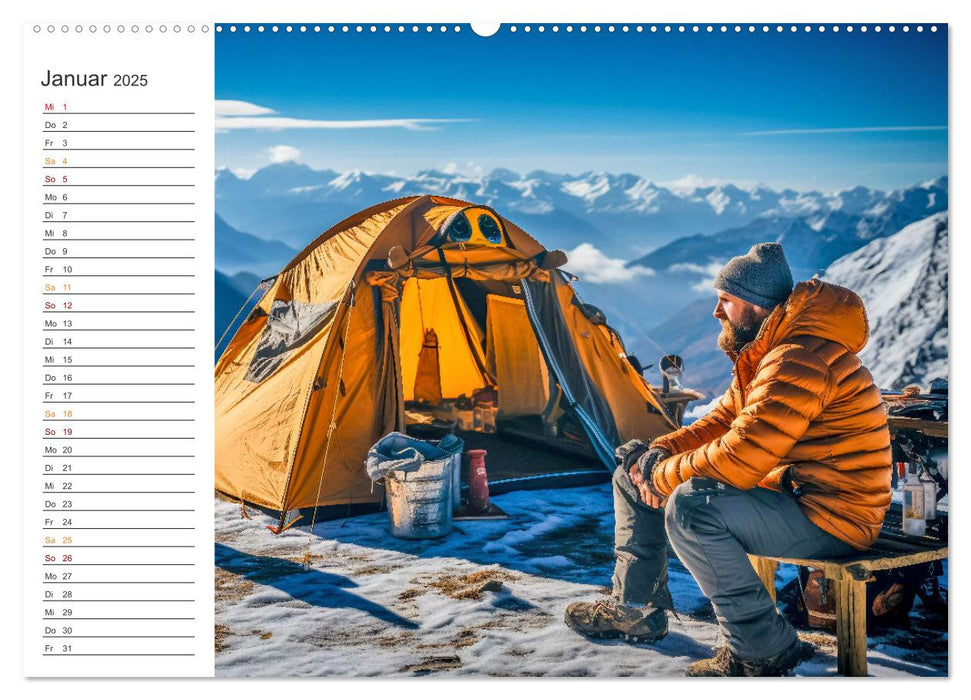 Camping mit dem Zelt (CALVENDO Wandkalender 2025)