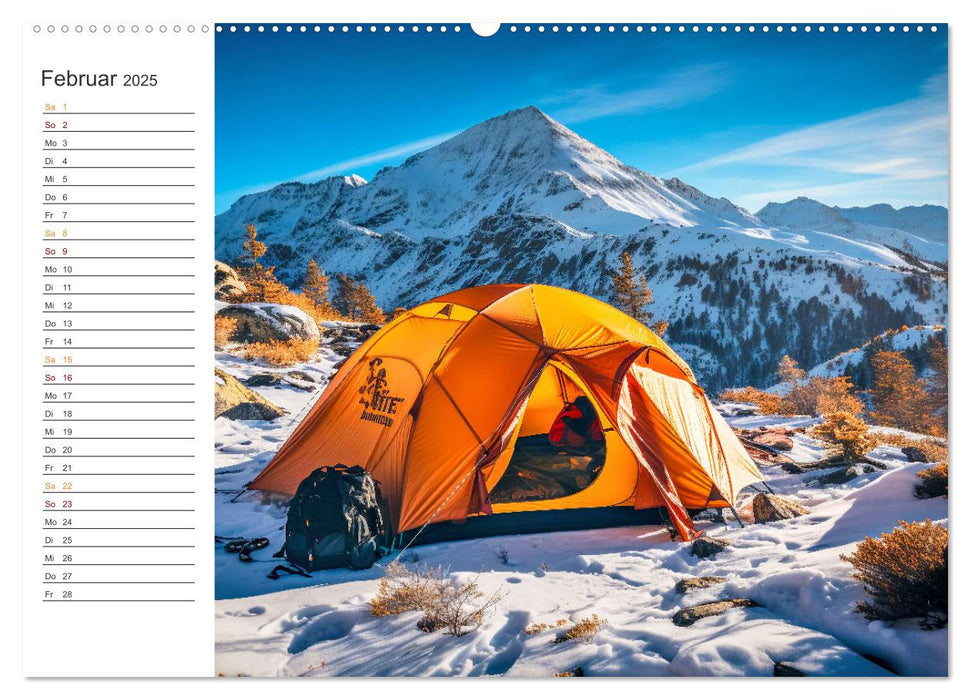 Camping mit dem Zelt (CALVENDO Wandkalender 2025)