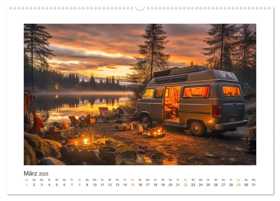 Abenteuer Camping (CALVENDO Premium Wandkalender 2025)