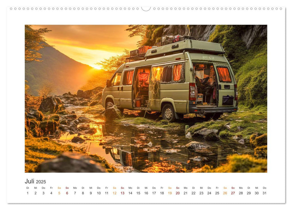 Abenteuer Camping (CALVENDO Premium Wandkalender 2025)