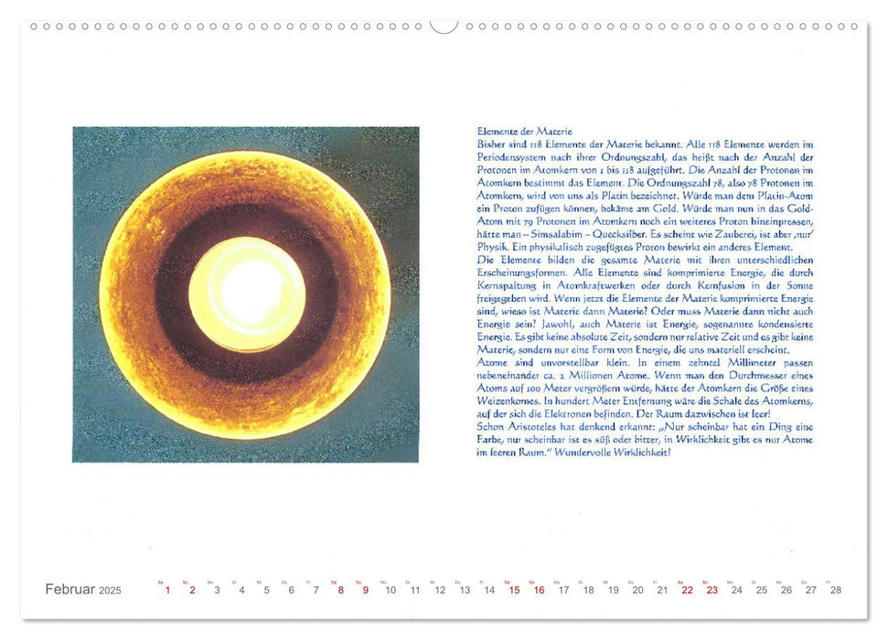 Wundervolle Wirklichkeit - Nachdenk-Kalender (CALVENDO Wandkalender 2025)