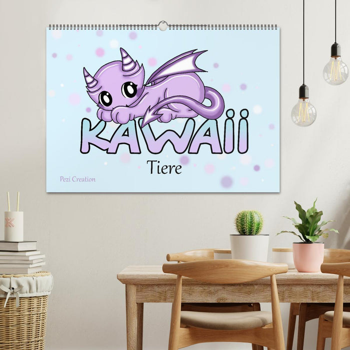 niedliche Kawaii Tiere (CALVENDO Wandkalender 2025)