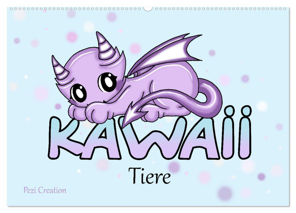 niedliche Kawaii Tiere (CALVENDO Wandkalender 2025)