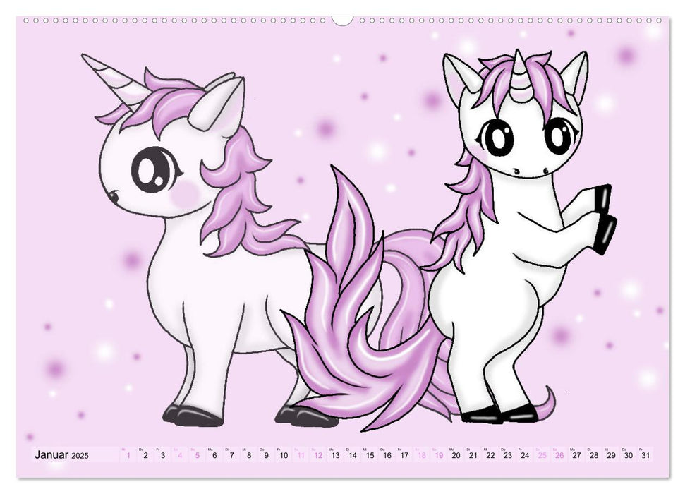 niedliche Kawaii Tiere (CALVENDO Wandkalender 2025)