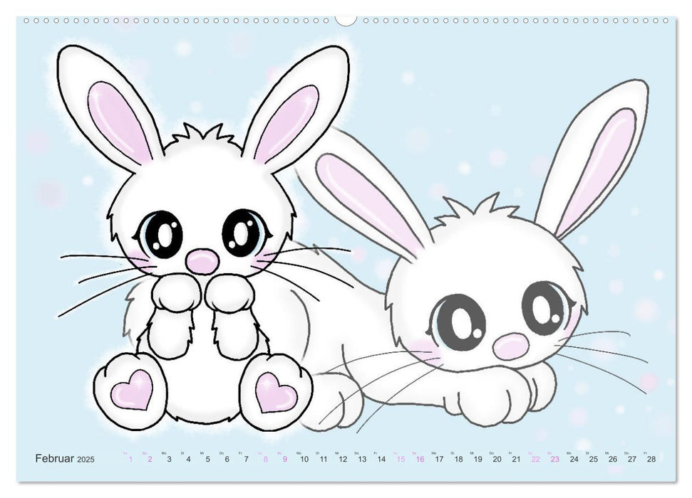 niedliche Kawaii Tiere (CALVENDO Wandkalender 2025)