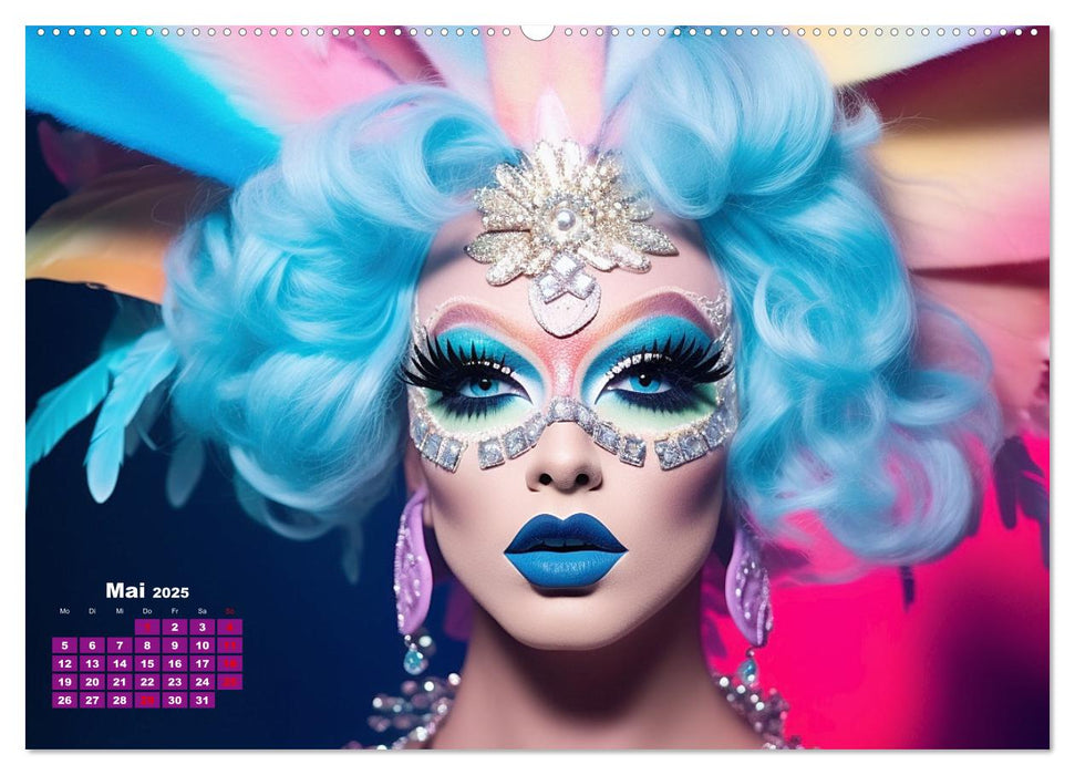 Drag Queens. Glamouröse und wunderschöne Drag-Kunst (CALVENDO Wandkalender 2025)