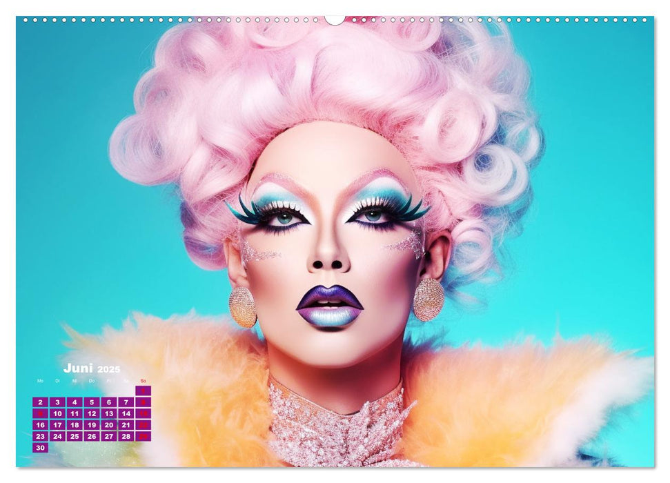 Drag Queens. Glamouröse und wunderschöne Drag-Kunst (CALVENDO Wandkalender 2025)