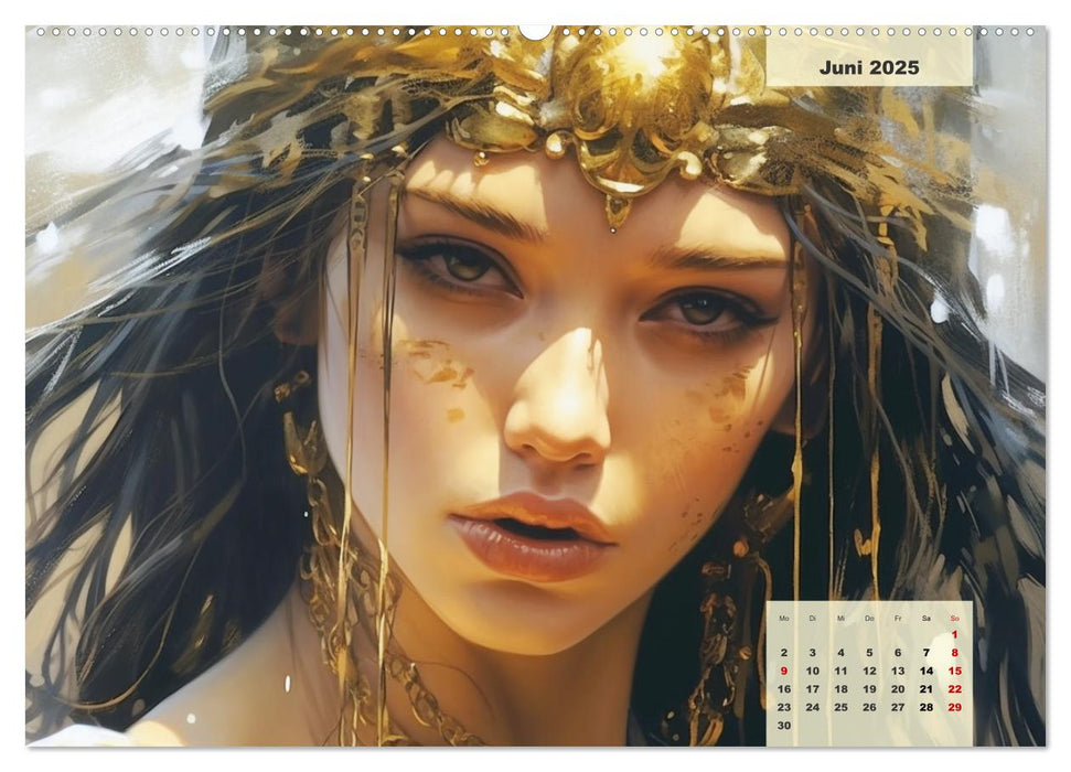 Goldene Anmut. Verträumt, sinnlich und verführerisch (CALVENDO Premium Wandkalender 2025)