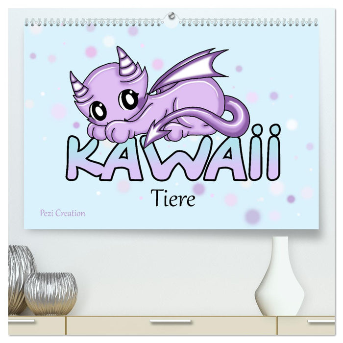 niedliche Kawaii Tiere (CALVENDO Premium Wandkalender 2025)