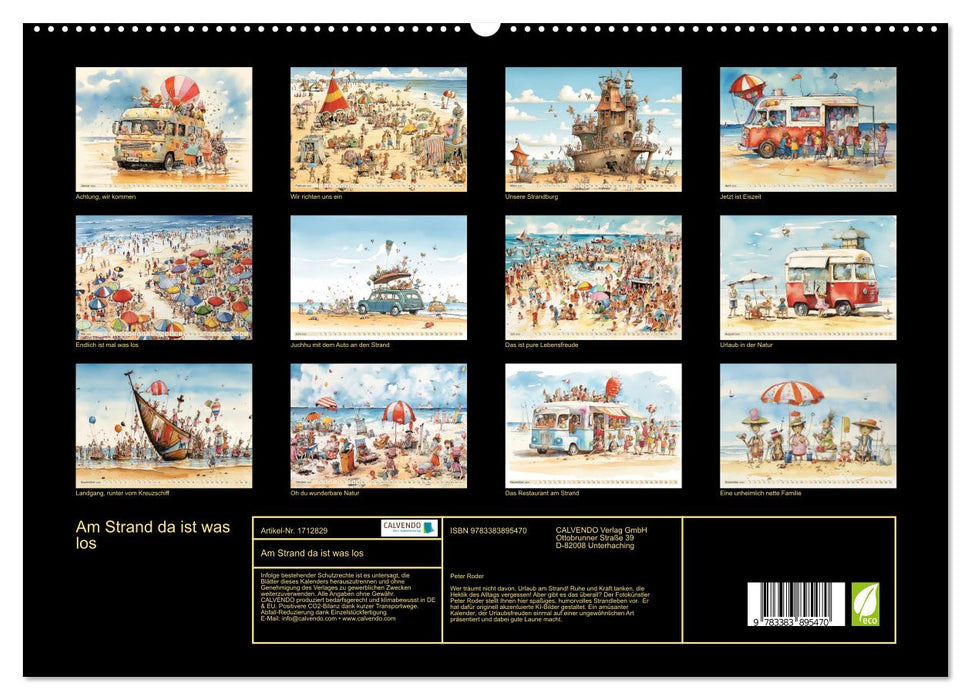 Am Strand da ist was los (CALVENDO Premium Wandkalender 2025)