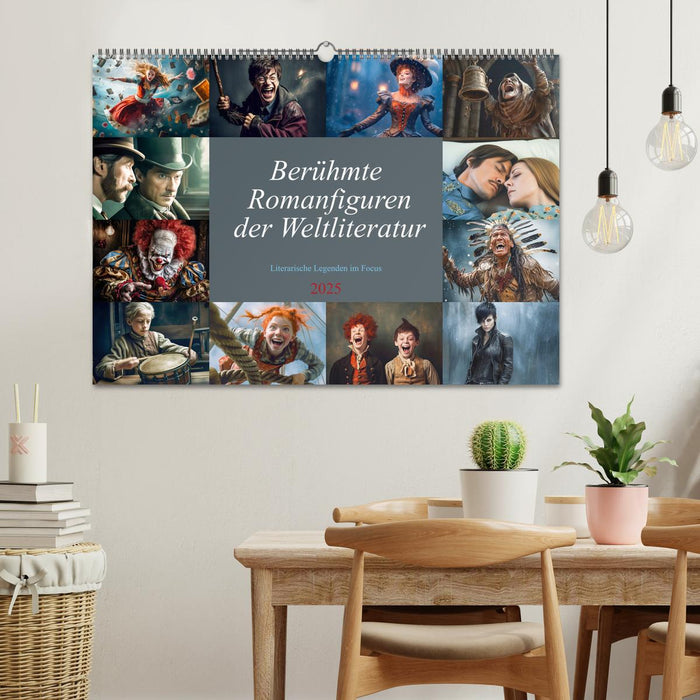 Berühmte Romanfiguren der Weltliteratur (CALVENDO Wandkalender 2025)