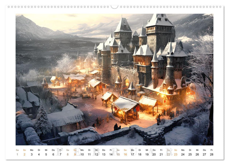 Malerische Ritterburgen (CALVENDO Premium Wandkalender 2025)