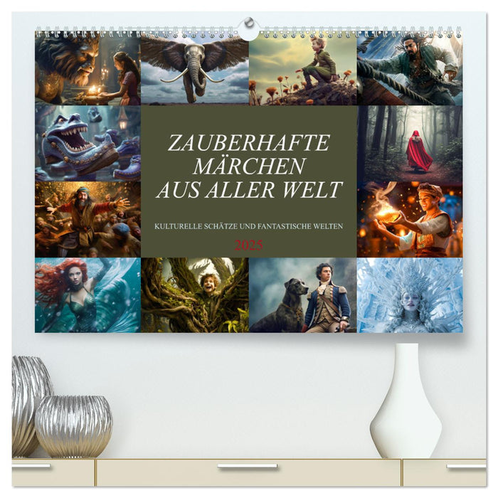 Zauberhafte Märchen aus aller Welt (CALVENDO Premium Wandkalender 2025)