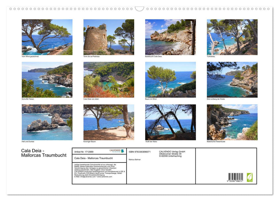 Cala Deia - Mallorcas Traumbucht (CALVENDO Wandkalender 2025)