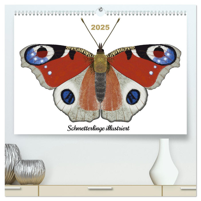 Schmetterlinge illustriert (CALVENDO Premium Wandkalender 2025)