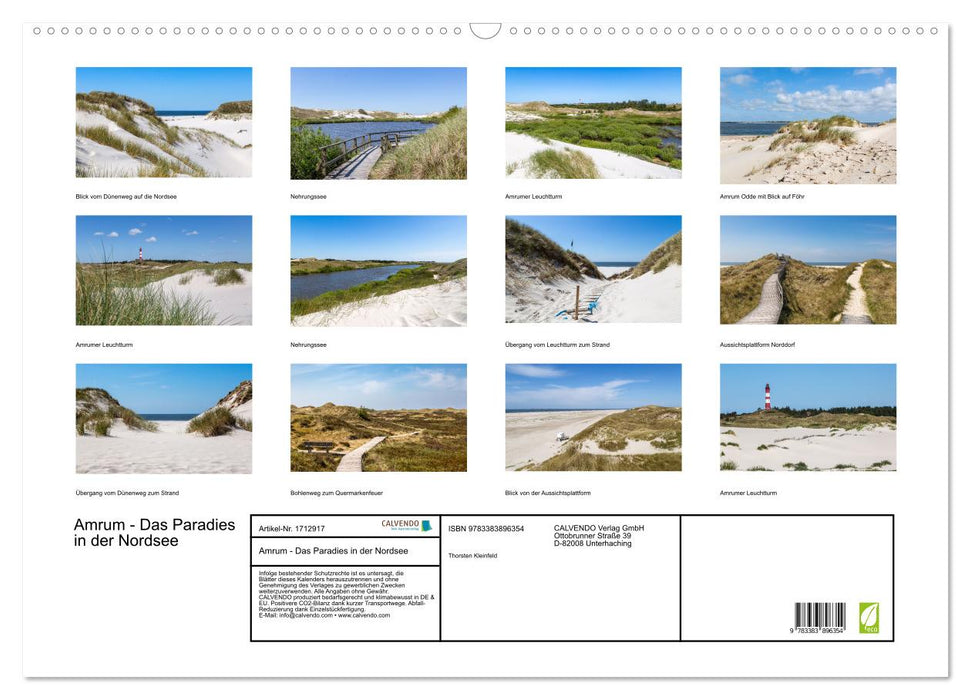 Amrum - Das Paradies in der Nordsee (CALVENDO Wandkalender 2025)