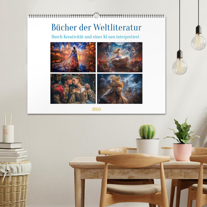 Bücher der Weltliteratur (CALVENDO Wandkalender 2025)