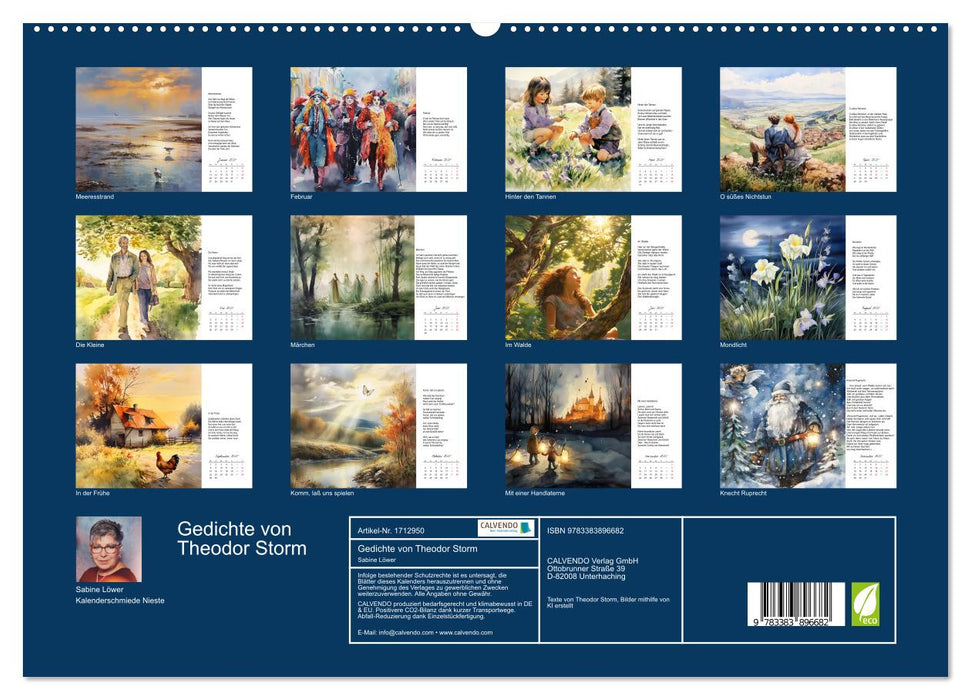 Gedichte von Theodor Storm (CALVENDO Premium Wandkalender 2025)