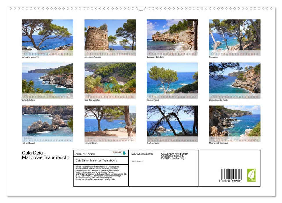 Cala Deia - Mallorcas Traumbucht (CALVENDO Premium Wandkalender 2025)