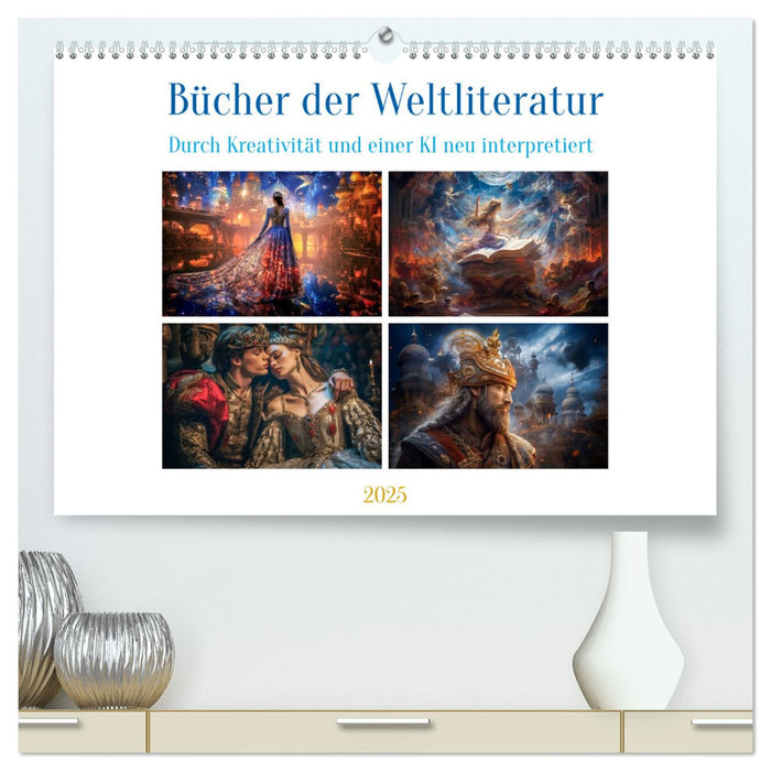 Bücher der Weltliteratur (CALVENDO Premium Wandkalender 2025)