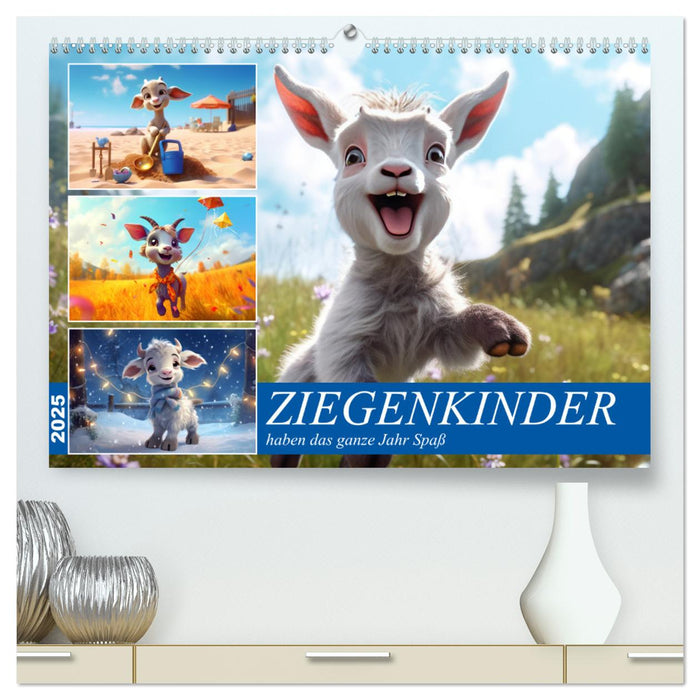 Ziegenkinder haben das ganze Jahr Spaß (CALVENDO Premium Wandkalender 2025)