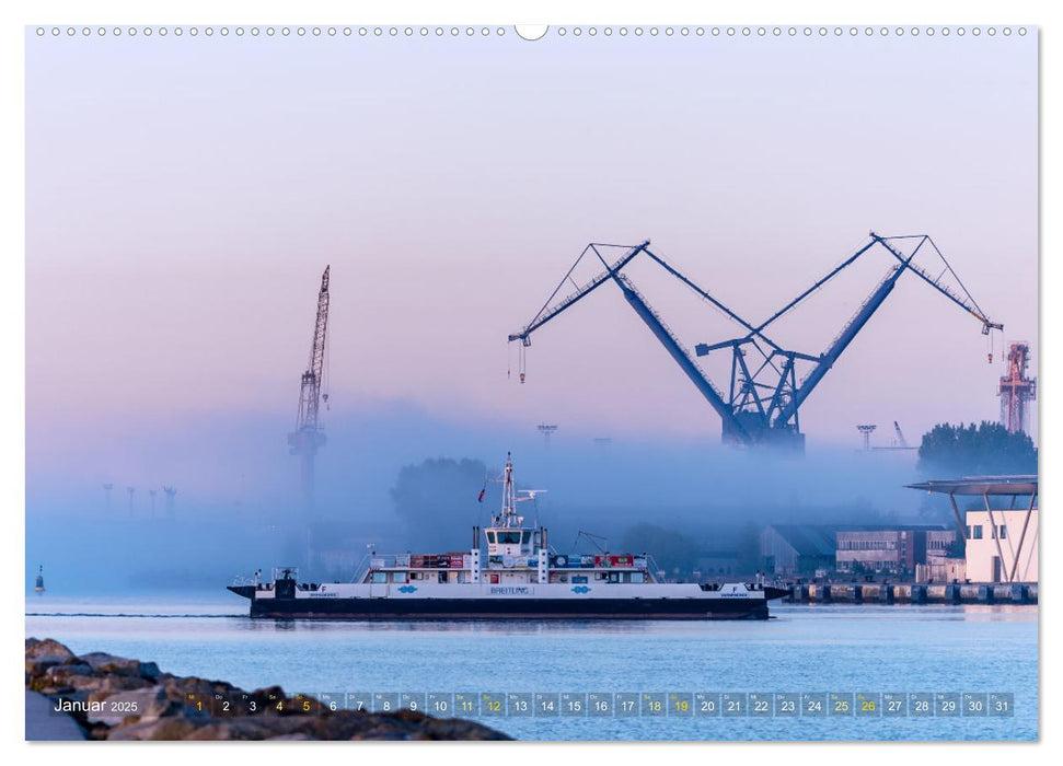 Maritime Impressionen Warnemünde (CALVENDO Premium Wandkalender 2025)