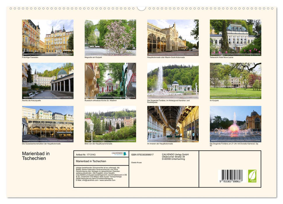 Marienbad in Tschechien (CALVENDO Premium Wandkalender 2025)