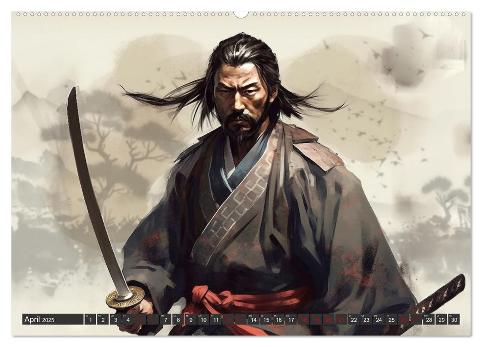 Samurai - ein Leben in Meditation (CALVENDO Wandkalender 2025)