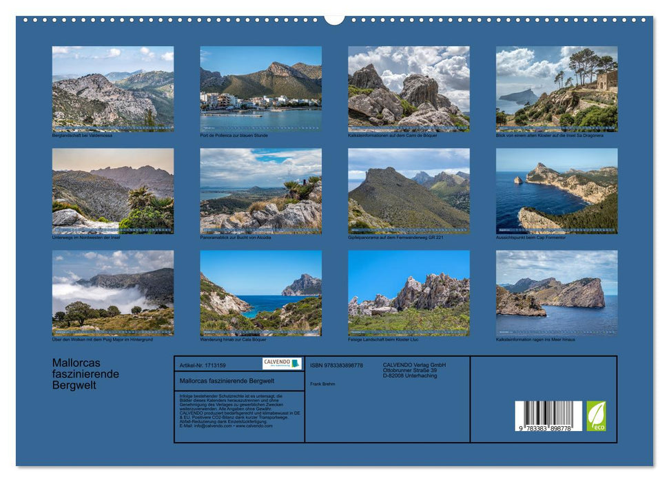 Mallorcas faszinierende Bergwelt (CALVENDO Premium Wandkalender 2025)