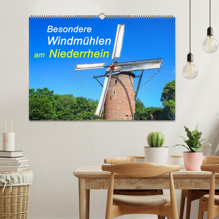 Besondere Windmühlen am Niederrhein (CALVENDO Wandkalender 2025)