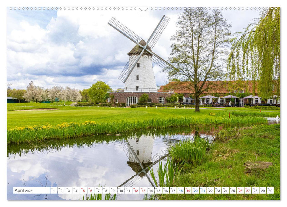 Besondere Windmühlen am Niederrhein (CALVENDO Wandkalender 2025)