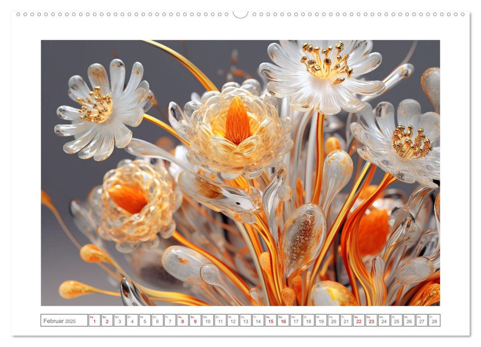 Eleganz in Gold und Orange (CALVENDO Wandkalender 2025)