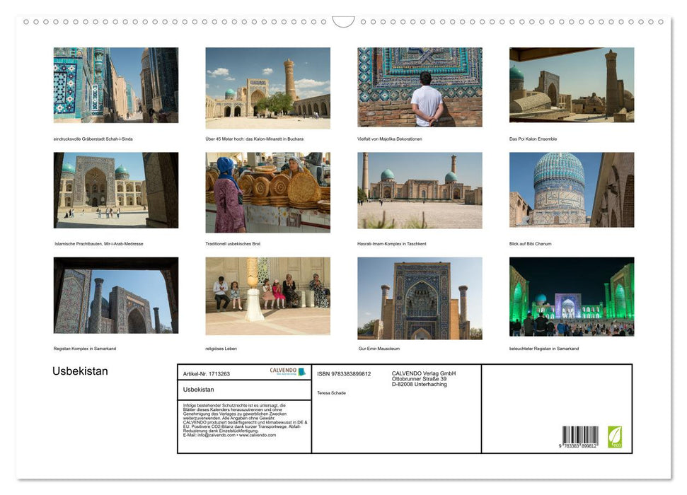 Usbekistan (CALVENDO Wandkalender 2025)