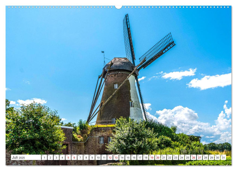 Besondere Windmühlen am Niederrhein (CALVENDO Premium Wandkalender 2025)